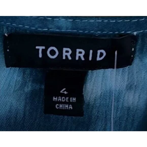 Torrid Teal Tie-Dye Maxi Dress – Size 4 (Plus 4X) - Picture 3 of 3